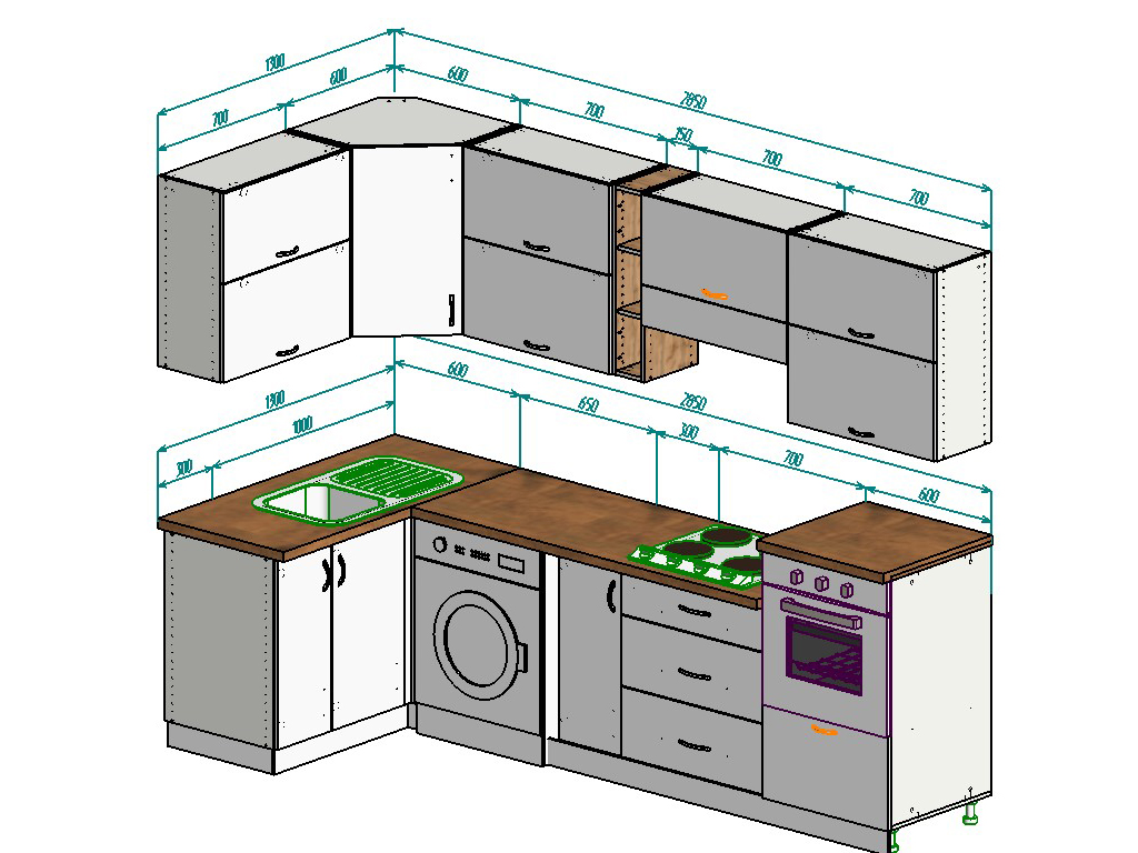 Угловая Кухня 2 На 3 Метра Дизайн