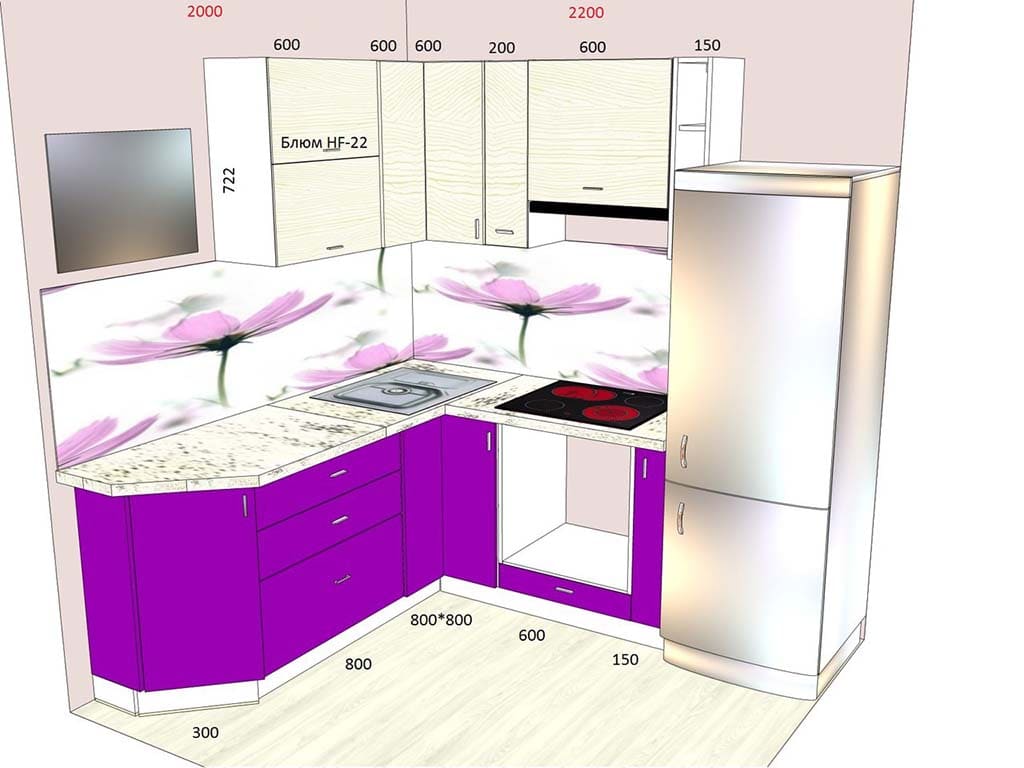 Дизайн Кухни 2м На 3м