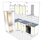 Угловая кухня 2,4*1,6 в хрущевку