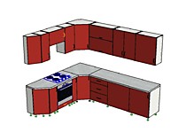 Угловая кухня 2,2*2,7 м