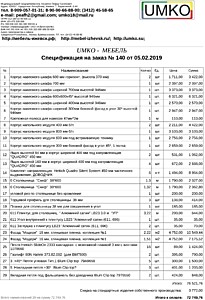 Подробный расчет цены