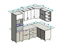 Угловая кухня 2,4*1,5 м