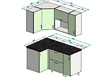 Небольшая угловая кухня 1*1,5 м в 467 серию
