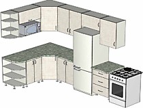 Угловая кухня 2,4*1,5