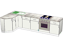 Угловой низ кухни 1,4*2,9 м