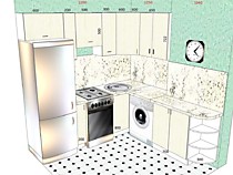 Угловая кухня 2,2*2,2 м в 467 серию