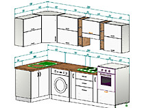 Угловая кухня 1,3*2,8 в 467 серию