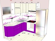 Угловая кухня 2*2,2 м в 467 серию