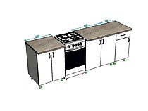 Прямой них кухни 1.8 м