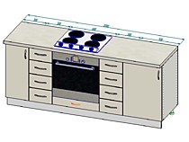 Удобный низ прямой кухни 2 м