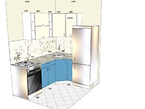 Угловая кухня 2*1,6 м в хрущевку или 467 серию