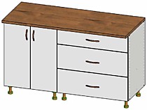 Низ прямой кухни 1,4 м