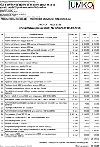 Подробный расчет цены
