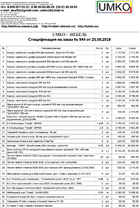 Подробный расчет цены