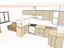 Угловая кухня 3,4*1,4 м