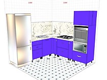 Угловая кухня 2,2*2,2 м в 467 серию.